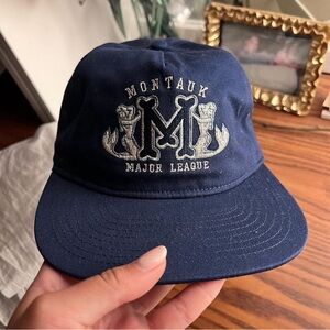 Anthropologie Navy Montauk Flat Bill Hat